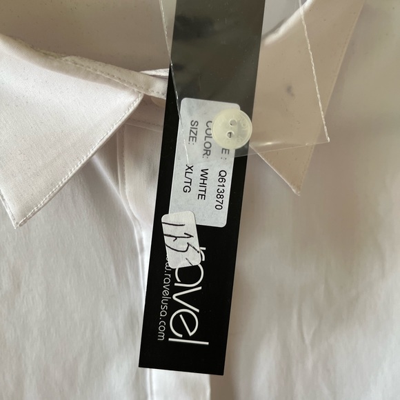White blouse by Ravel. Never worn. Size XL. - Picture 2 of 4